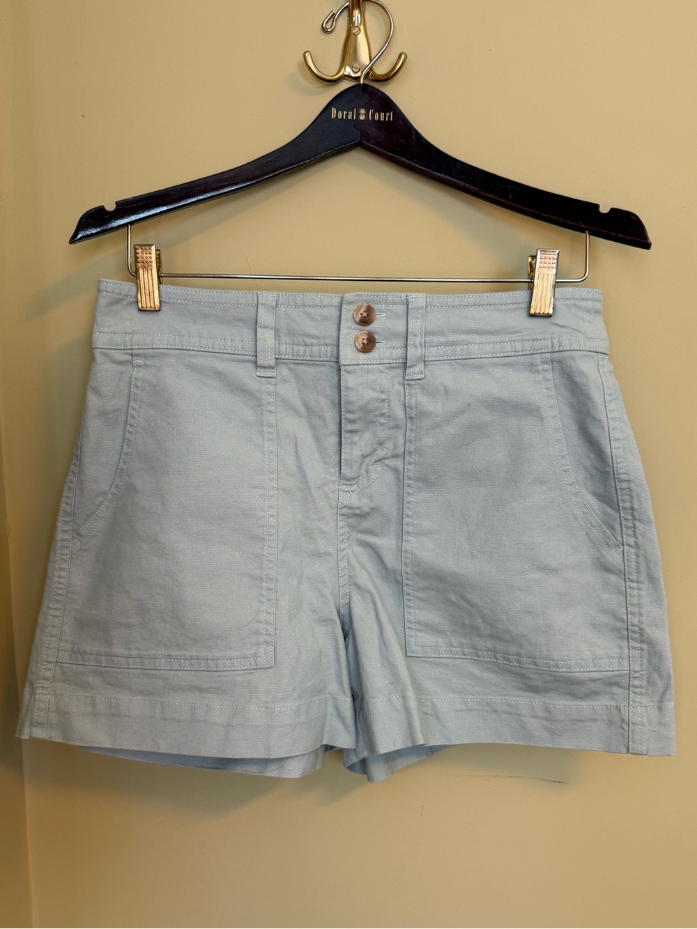 a new day Light Blue High-Rise Patch Pocket Shorts
